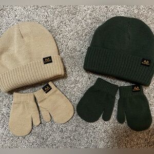 Realtree | NWOT Bundle of 2 Baby Hats & Mittens Sets